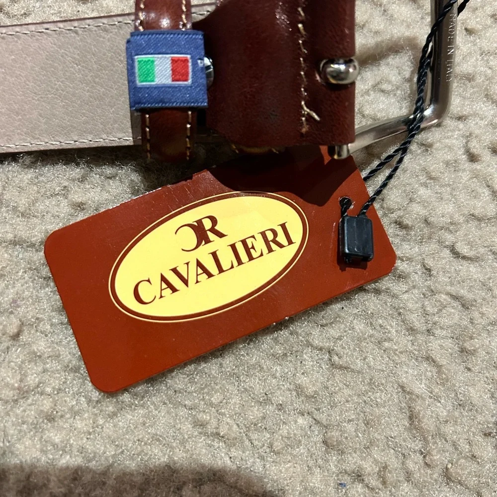 Cavalieri Brown Leather Belt